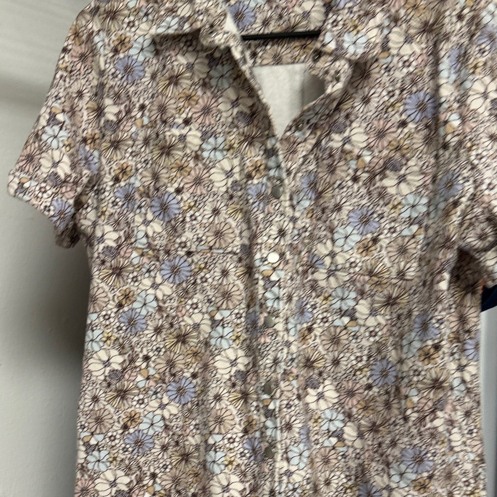 Storia women’s floral demin romper size Medium - Picture 3 of 8